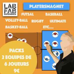PlayersMagnets 2 équipes de 6 joueurs