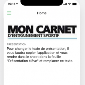 GlideApp - Carnet de suivi élève / prof