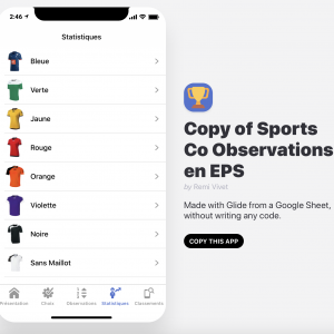 GlideApp - Observations en Sports Collectifs