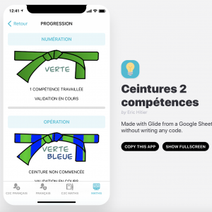 GlideApp - Ceintures de compétences