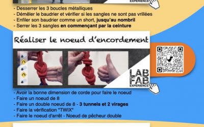 Affiche BNA – « Baudrier, Nœud et Assurage » – Escalade
